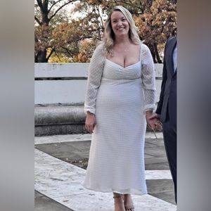 Long sleeve white dress